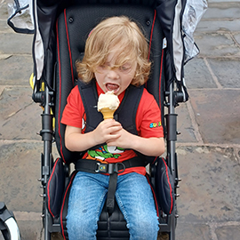 Cohen in his buggy