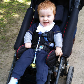 Jenson in his Snappi buggy