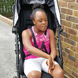 mololuwa in her swifty 2 buggy