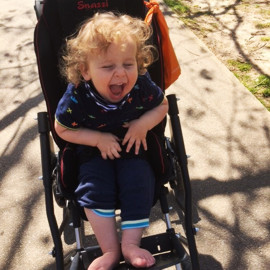 Rayne in his Snazzi pushchair