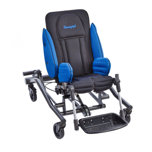 blue Snappi seat on a Hi-Low Indoor Base